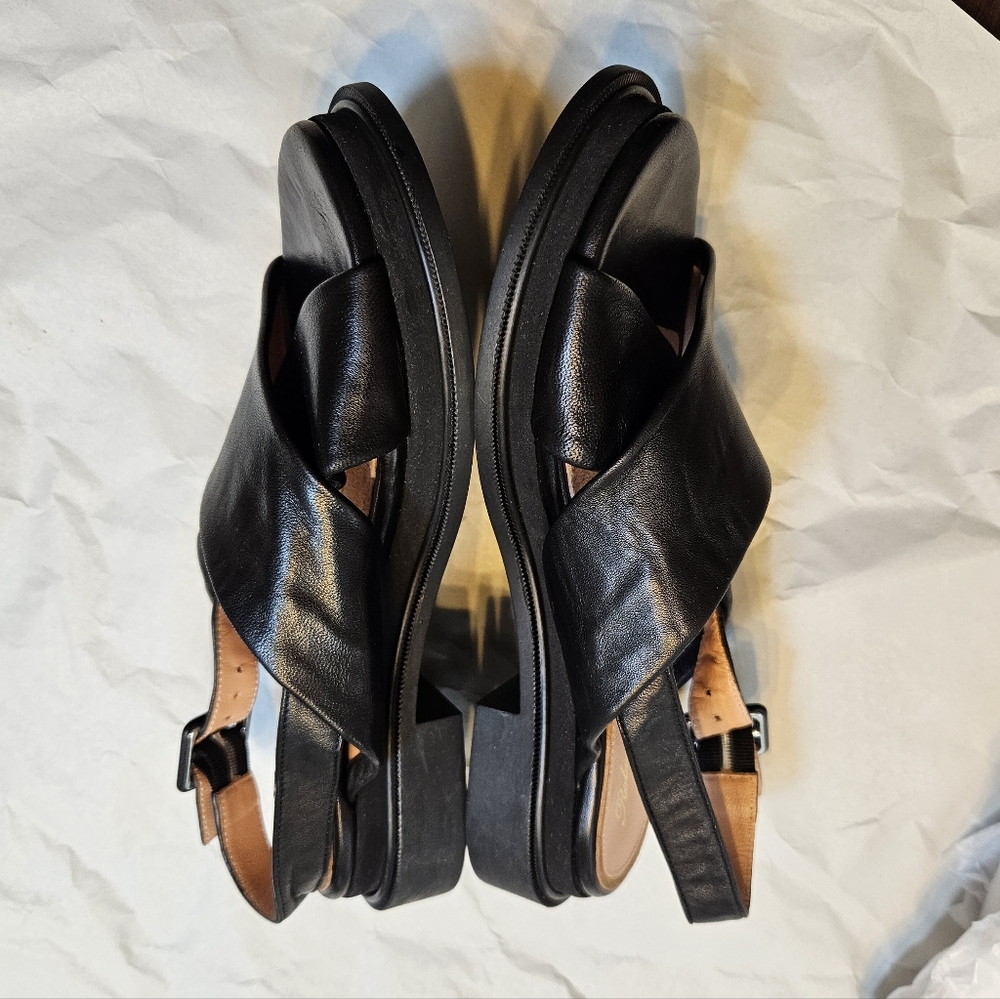 Robert Clergerie Paris Mule Black Leather Slingback Sandals Size 8 - Picture 4 of 14